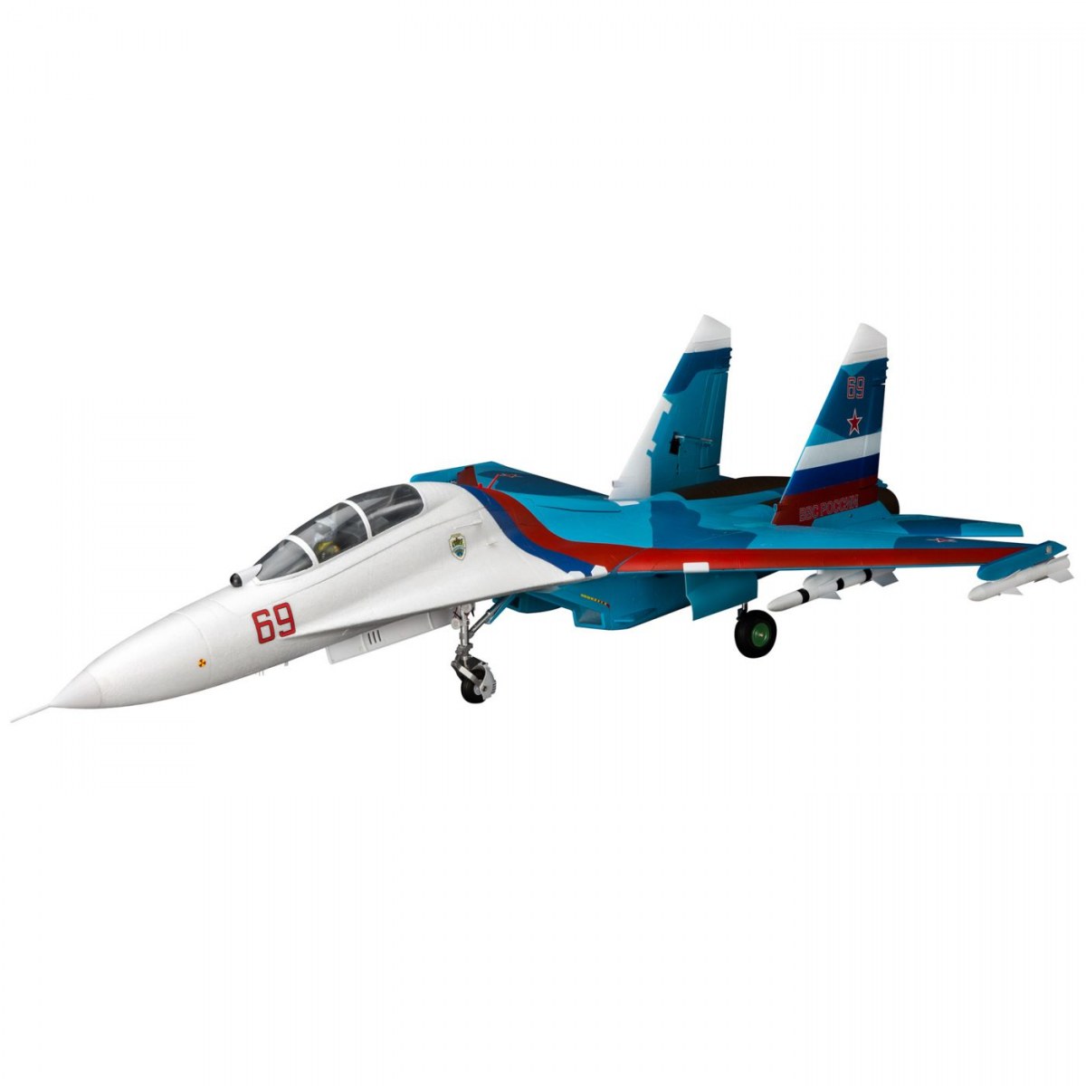 Радиуоправляемый самолет СУ-30 E-Flite Su-30 Twin 70mm EDF BNF Basic w/AS3X  & SAFE Select EFL01050 Купить с доставкой